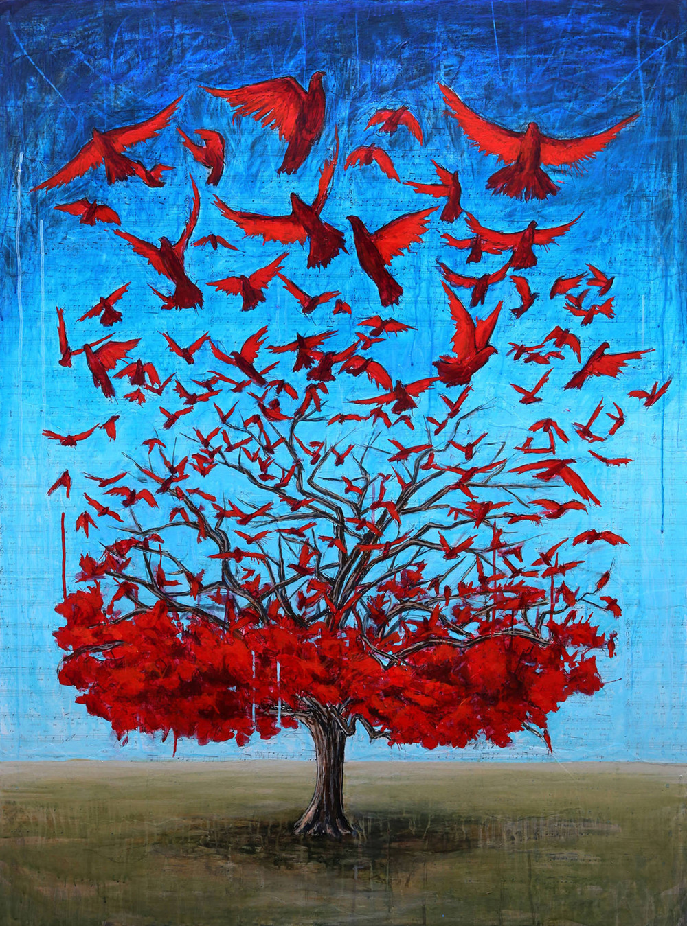 kafkasapartment:  Memory of Love’s Refrain, 2015. Robert Lebsack. Mixed media on