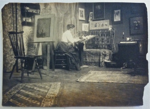 notwiselybuttoowell:Violet Oakley in Her Studio