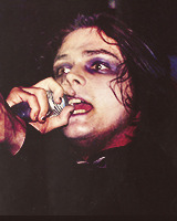 tonightwillitevercome:           Gerard + purple makeup           