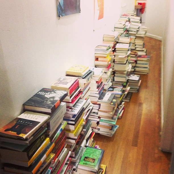 readandbreathe:
“ So yesterday I hosted an alphabetization party. A bunch of my friends helped me sort, shelve, and alphabetize THOUSANDS of books. Here’s a photo of some of the books I kept. This morning I donated around 300-400 books to Housing...