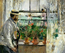 fleurdulys:  Eugene Manet on the Isle of Wight - Berthe Morisot 1875 