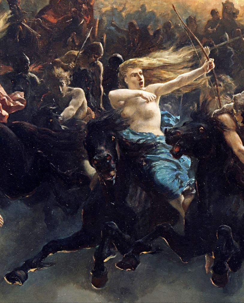 aqua-regia009:  Åsgårdsreien / The Wild Hunt (1872) -  Peter Nicolai Arbo  