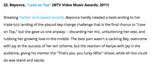 Billboard named Beyoncé&rsquo;s Lemonade Medley at the 2016 VMAs as The Greatest Award Sh