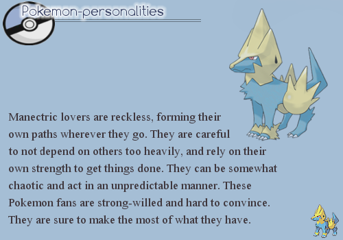 pokemon-personalities:#310, Manectric