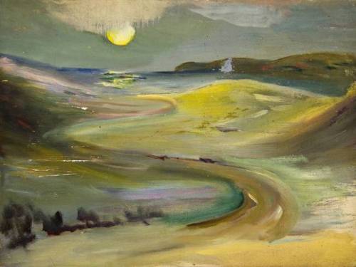 E.E. Cummings aka Edward Estlin Cummings (American, 1894-1962, b. Cambridge, MA, USA) - Road to Bay,