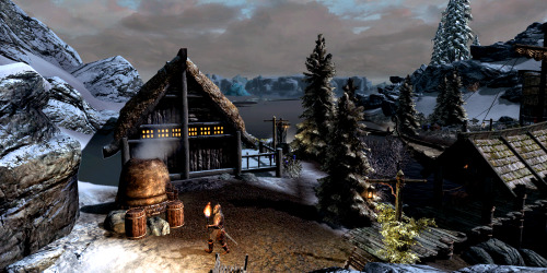 dailyskyrim:  Dawnstar at dawn.