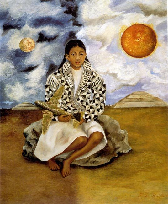 artist-frida:  Portrait of Lucha Maria, A Girl from Tehuacan via Frida KahloSize: