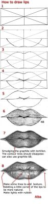 anatoref:  Drawing Lips:Top Image.Row 2,3