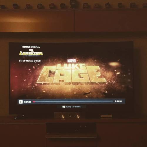 zff is over, so i’m switching to the small screen.#lukecage #netflix #television #marvel #de