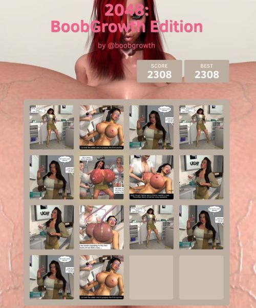 Introducing 2048: BoobGrowth Edition! Play the insanely addictive 2048 number game while making Kelly’s boobs grow huge in the process! Images originally from Dr. Busenstein by 3darlings. Click HERE to Play Now!