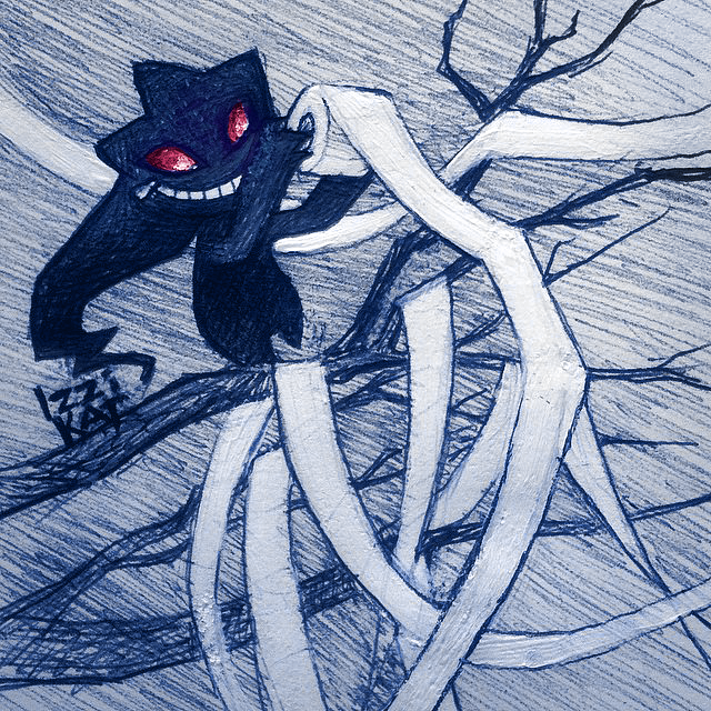 oddkittenart: Fall / Inktober / Pokemon challenge: Day 5: Trick! &gt;:D Annnnd