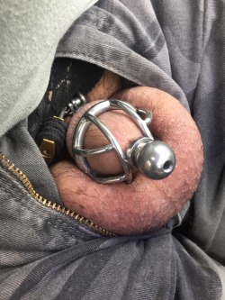 show-us-your-locked-cock:  Full balls 