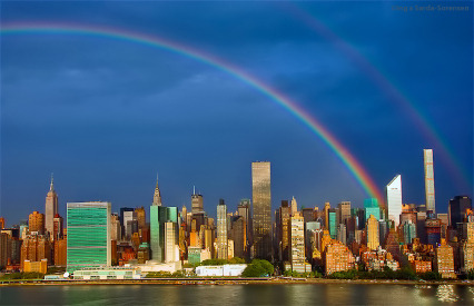 Double rainbow over NYC 				Inga&rsquo;s Angle 				One shutterbug&rsquo;s