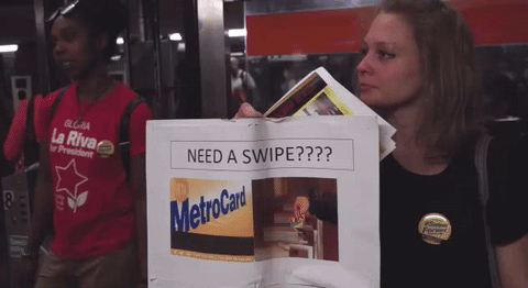 saturnineaqua:  fullten:  the-movemnt:  This genius campaign is giving out free subway rides to stop police from arresting poor people of color follow @the-movemnt  This is so beautiful   they legit arrest people for asking for /giving them. 