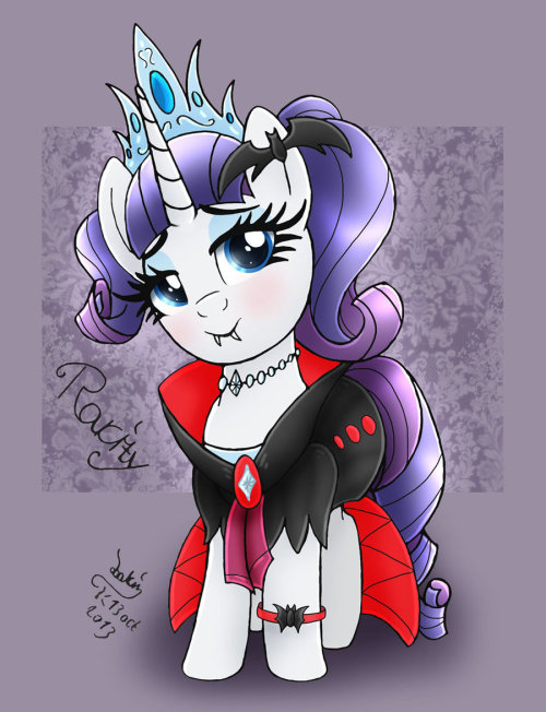 theponyartcollection:  MLP FIM - Halloween Queen Rarity Outfit by Joakaha 