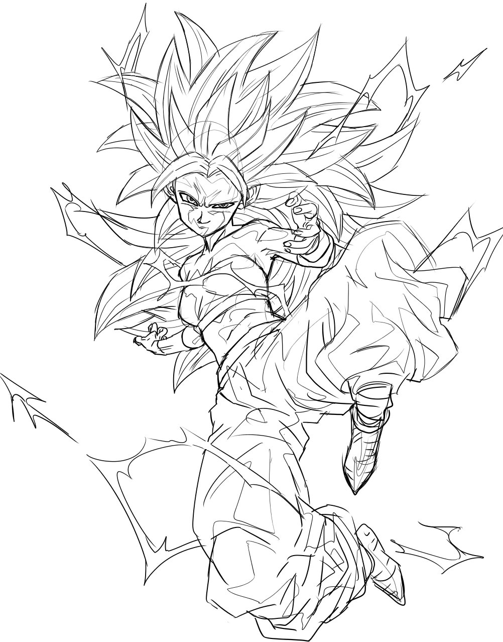 deltaatom:Super Saiyan 3 Kale and Caulifla -  Nanidrive (Twitter) / Fanart &lt;3