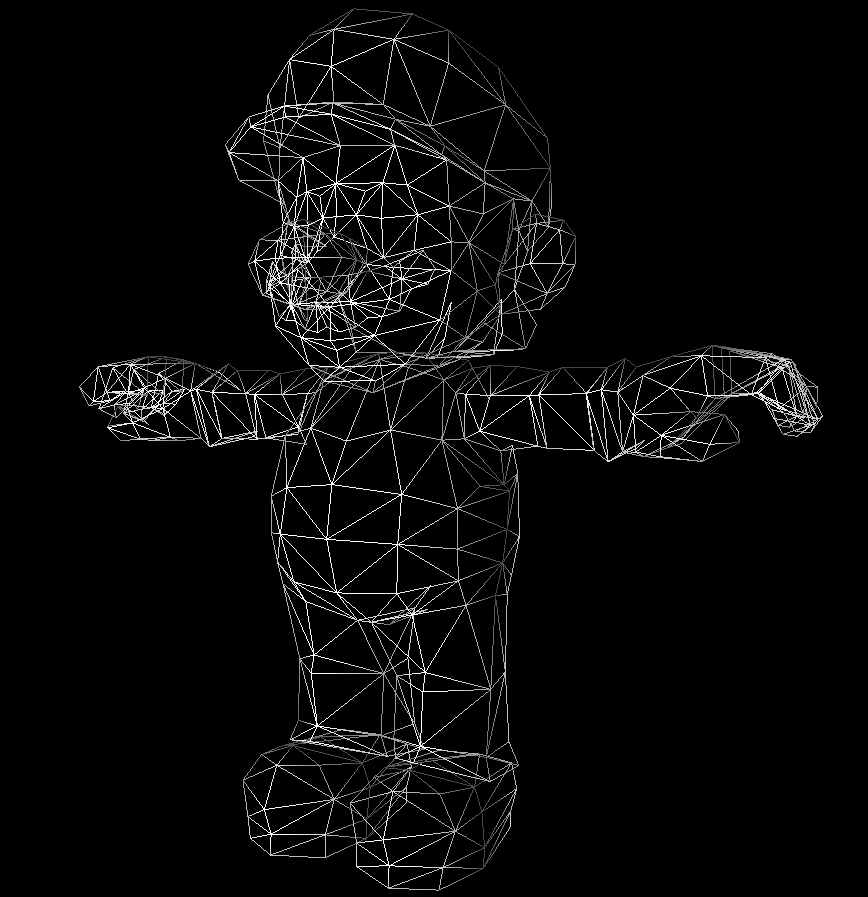 suppermariobroth:  Evolution of Mario’s model complexity. Top: Super Mario 64,