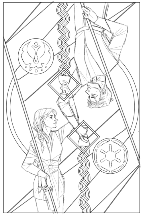 Some tarot designs for funsies.Jaina Solo: Queen of SwordsJacen Solo: Ten of SwordsAnakin Solo: Page