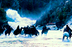 misselizabethbennets:  LOTR meme: ♦ 10 Scenes  3. “Waters of the Misty Mountains, listen to the great word. Flow waters of Loudwater against the Ringwraiths!”  