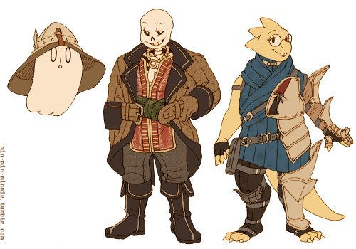 min-min-minnie: companions of inquisitor frisk! in the order of mages, rogues, and warriors :D frisk