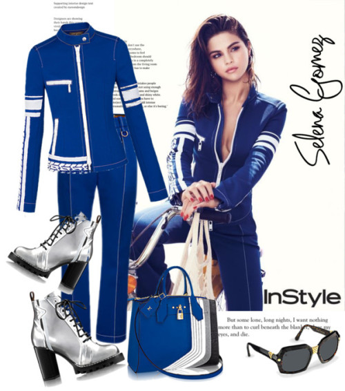 Selena Gomez for InStyle in Louis Vuitton Fall 2017 by sella103 featuring bootie boots ❤ liked on Po