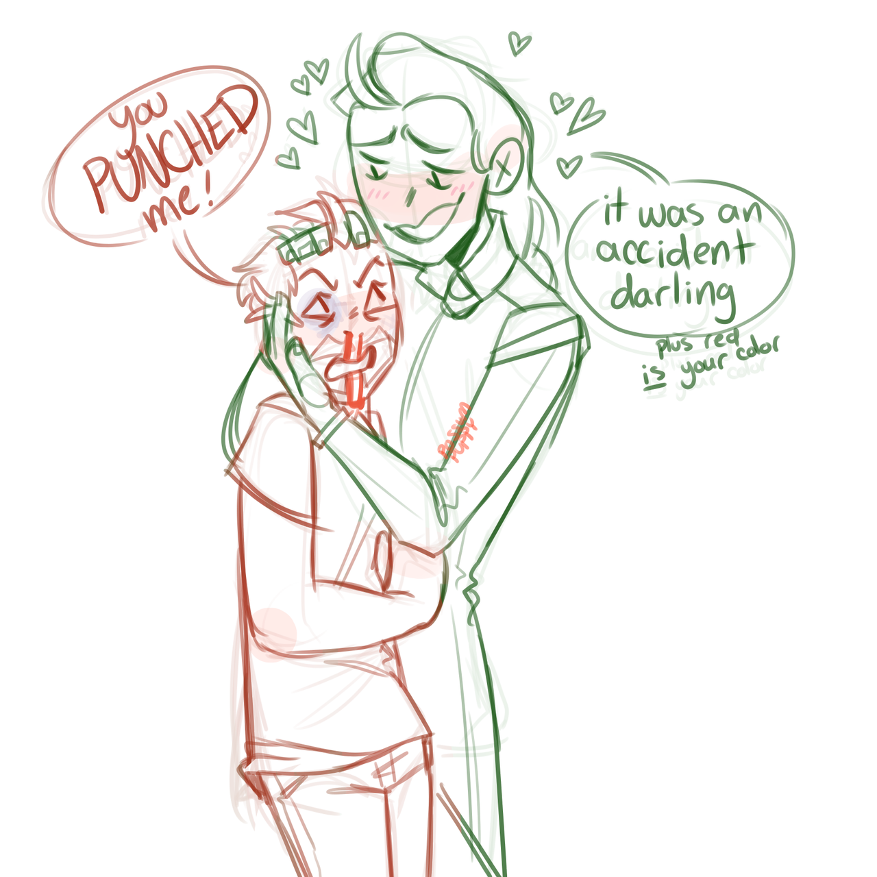 possumpupper:i just needed some excuse to draw short Tony (Loki probably elbowed