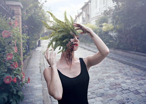 sixtineparis:  littlelimpstiff14u2:   		 			  				 					  	 		Cal Redback’s Unsettling Photographs of People Fused with NatureFor his latest series, French photographer and digital artist Cal Redback  has created slightly unsettling portraits of people