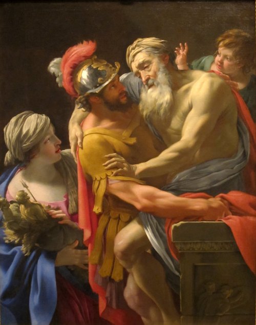 Aeneas and His Father Fleeing Troy, Simon Vouet, ca. 1635