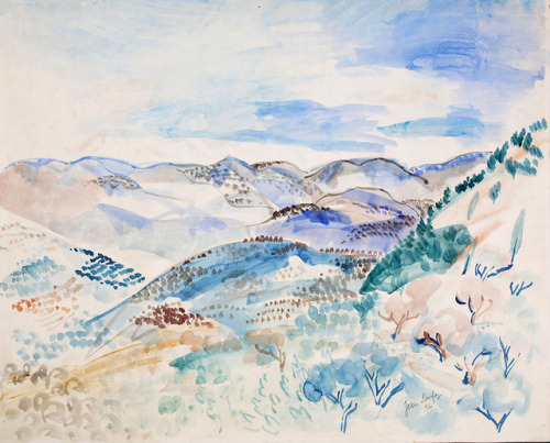 Landscape    -    Jean Dufy French, 1888-1954Watercolour, pencil on paper