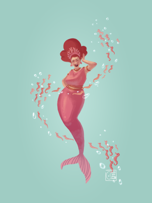 Coral and seahorses. Decided to cover two prompts with one artwork, because I’m unable to do s