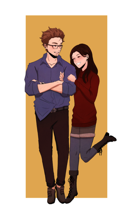 Commission I did for a friend’s boyfriend of them together