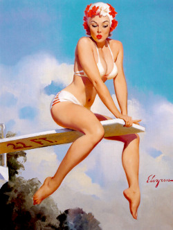 vintagegal:  “Second Thoughts” by Gil Elvgren, 1969