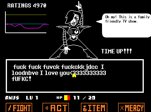 tdm1:  Compilation of the few times I had to do Mettaton’s quiz due to dying so