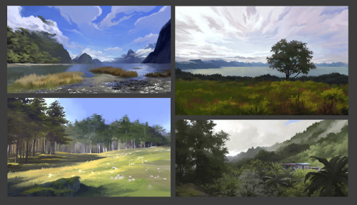 Landscapes studies with the &ldquo;Virtual plein air&rdquo; FB group.