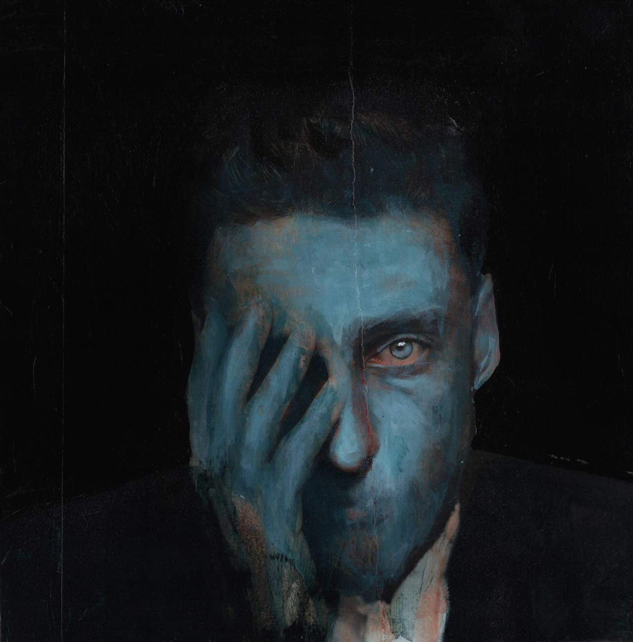 giuseppevelardo:  Another piece of a 6 portraits installation, 21,5 x 21,5 cm, mixed