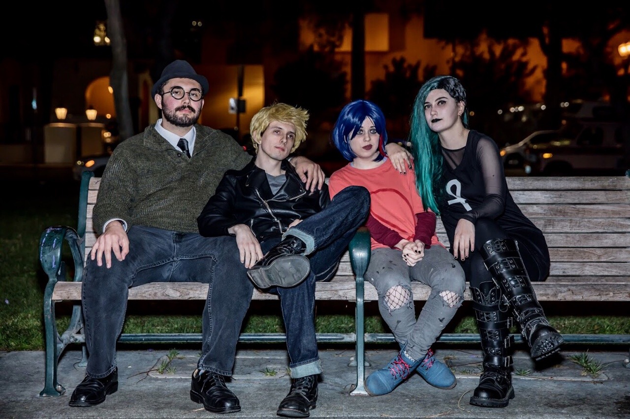 schwaycosplay:  Saturday’s Night in the Woods group!   I’m Mae! Angus is @obesepanda12