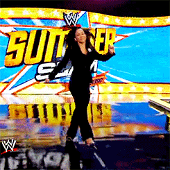 rwfan11:  ….be careful bitch!….floor looks slippery! :-)  ……..LMAO!  Considering how clumsy AJ has said she is, I’m surprised he hasn’t slipped yet! XD 