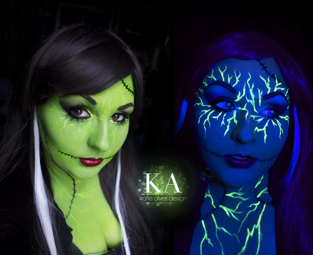 davidesky2:  Black-light makeup by Katie Alves, via Boing Boing. 
