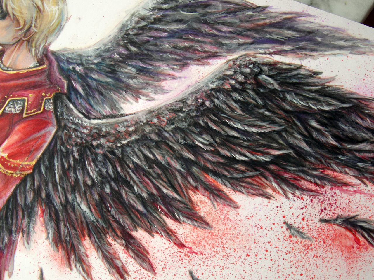 psychocereals:  AND DONE! YEAH!Those wings were a great thing to paint, a lot of