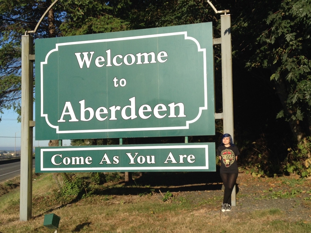 eileen-confusion:  Today I was in Aberdeen WA, where Kurt Cobain was born and lived.