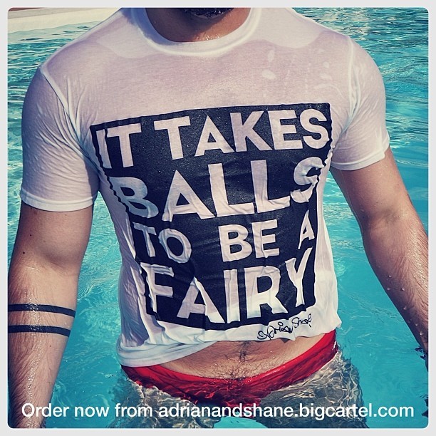 adrianandshane:  IT TAKES BALLS TO BE A FAIRY - by Adrian+Shane. T-shirts available