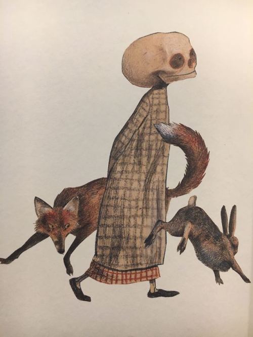 Wolf Erlbruch (German, b. 1948,  Wuppertal, Germany) - Illustrations from Duck, Death and the Tulip 