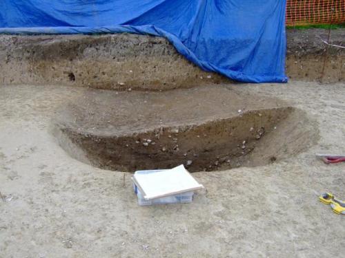 Neolithic causewayed enclosure at Burham (Kent, England).  Thisenclosure is located on the slope of 