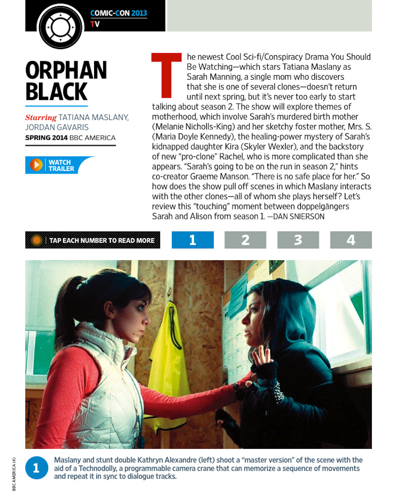 nerd-utopia:  Orphan Black - July 19, 2013 Entertainment Weekly Digital Edition -