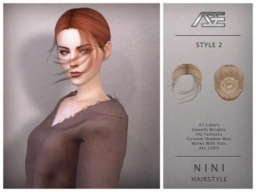 NEW SIMS 4 HAIRSTYLES, WILL BE AVAILABLE AT THE SIMS RESOURCE!!!Download Links:Nini Hairstyle (Style