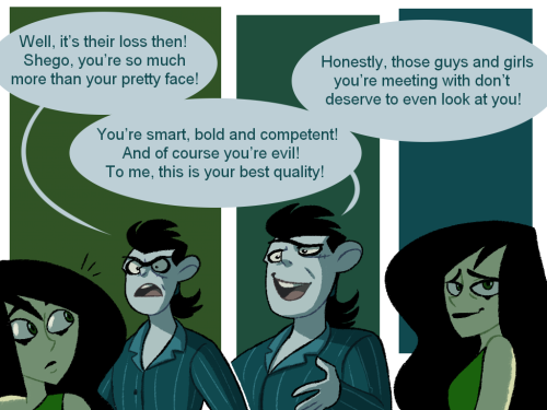 ask-whitebag:Flirting with a lonely, lonely woman.This is a sort of sequel to this. Shego knows&hell