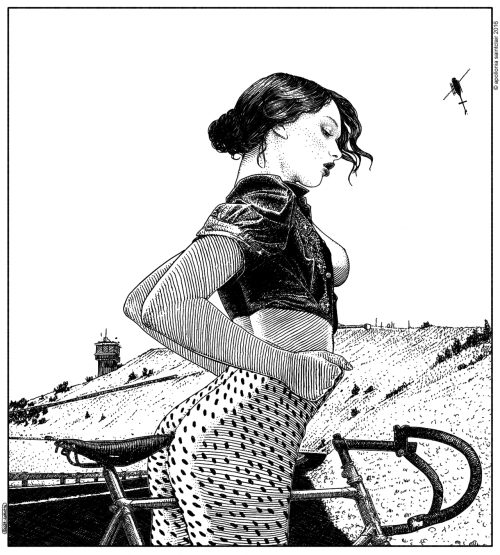 bikesmut: time to put em onor take em off?  this is by @apolloniasaintclair no?