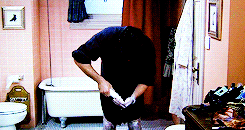 meerareed:   I got really hot in my leather pants so I took them off, but they must have shrunk from the- the sweat or something, or- or my legs expanded from the heat. I- I can’t get them back on, Joey! I can’t! 