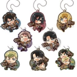 snkmerchandise: News: Takara Tomy Arts’ “Pita!” Acrylic Keychain Set (2017) Original Release Date: April 2017Retail Price: 5,011 Yen (Set of 8) Pre-orders have just begun for Takara Tomy Arts’ new boxset of Shingeki no Kyojin “Pita!” acrylic