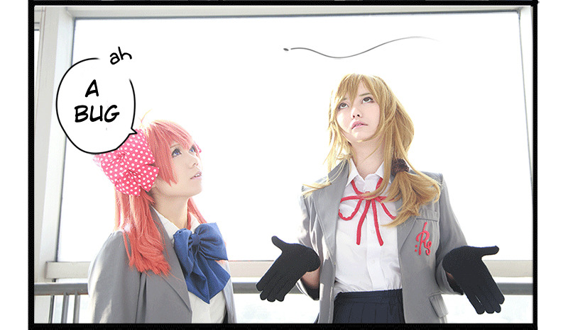 Gekkan Shoujo Nozaki-kun cosplay translated by yaoi-blcd 【GIF】#月刊少女野崎君# 为保证观看效果